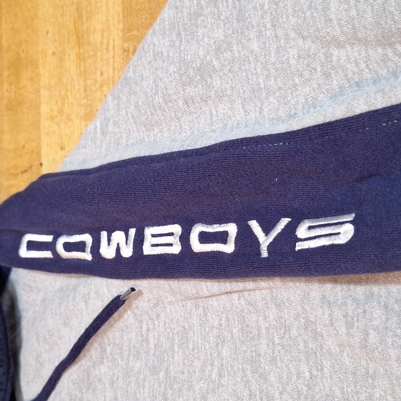 Vintage‎ Dallas Cowboys Hoodie Sweatshirt Signed Y2k Think Lousaka Polite ?? Lg - Picture 4 of 12